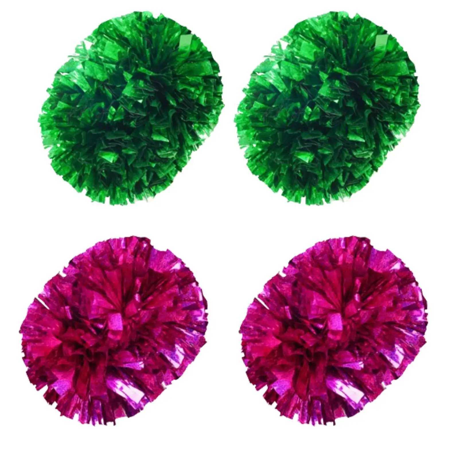 2x Cheerleading Pom Poms Cheerleading Accessories 6 Inches Shiny Cheer PomsW250121