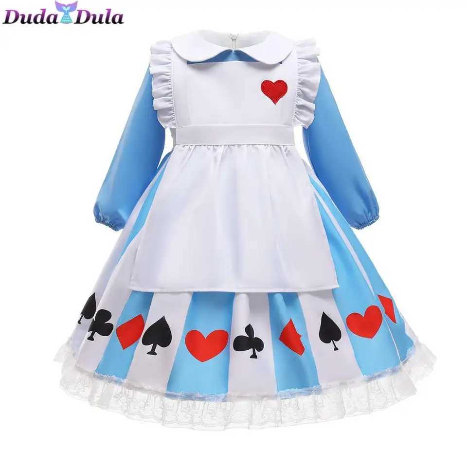 Halloween Childrens Girl Anime Alice Birthday Party Dress Up Childrens Sissy Maid Lolita Role Playing Costume Princess Dress Maid Costume W250117