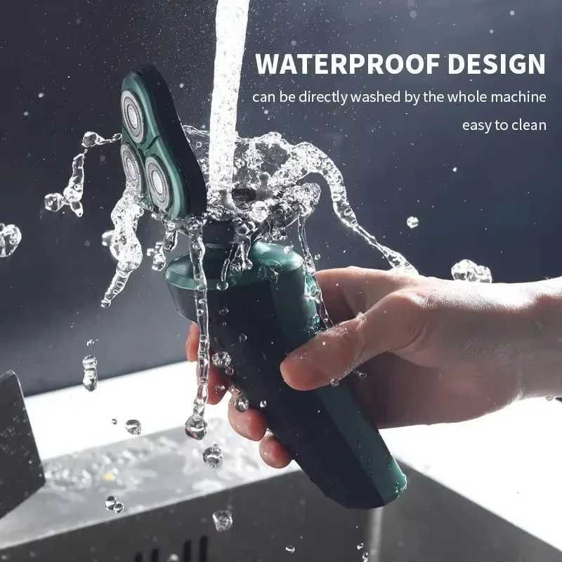 New Electric Shaver LED Digital Display Three-head Floating Razor USB Rechargeable Washing Multi-function Beard KnifeW250117