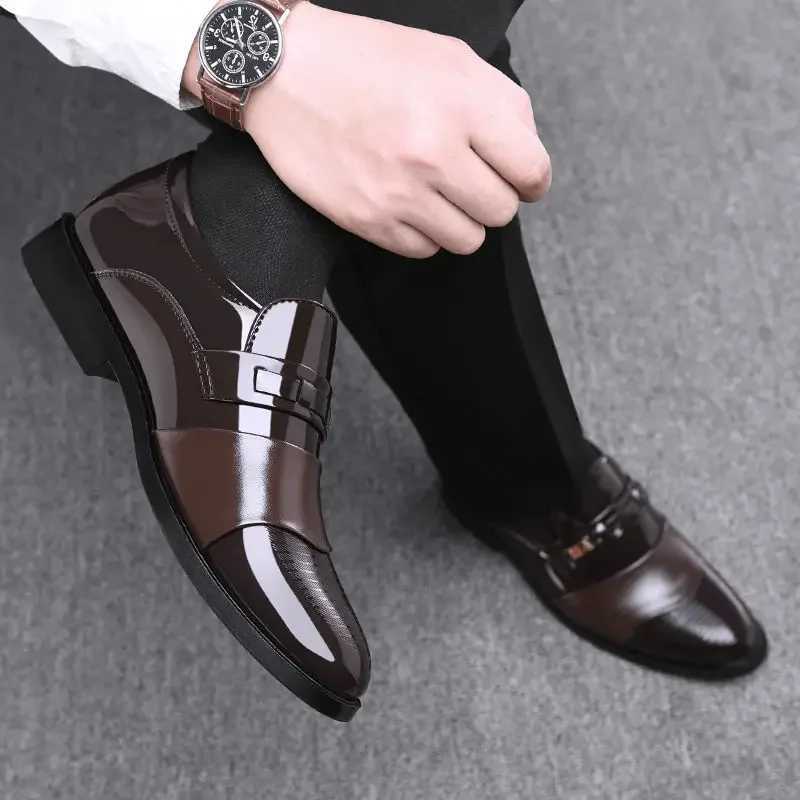 Men Shoes Formal Fi Business Dress Slip Dress Shoes Mens Oxfords Footwear High Quality Leather Shoes For Men LoafersXJ250118