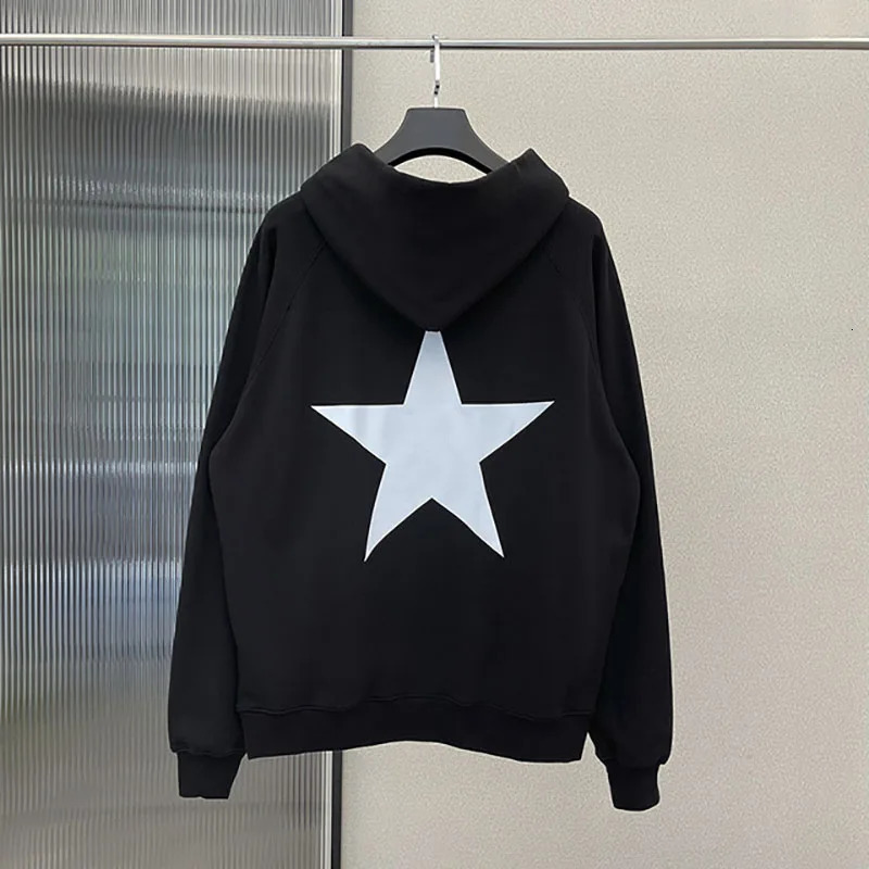 Y2K aesthetic Hooded Sweatshirts Star print men Sweatshirt 2000s streetwear Long sleeve winter cute Hip Hop Hoodies Clother 250109