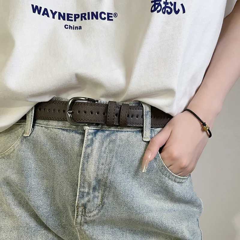Unisex PU Leather Belt for Woman Luxury Brand Vintage Pin Buckle Jeans Waist Belts Men Ladies Retro Black Strap belt women W250120