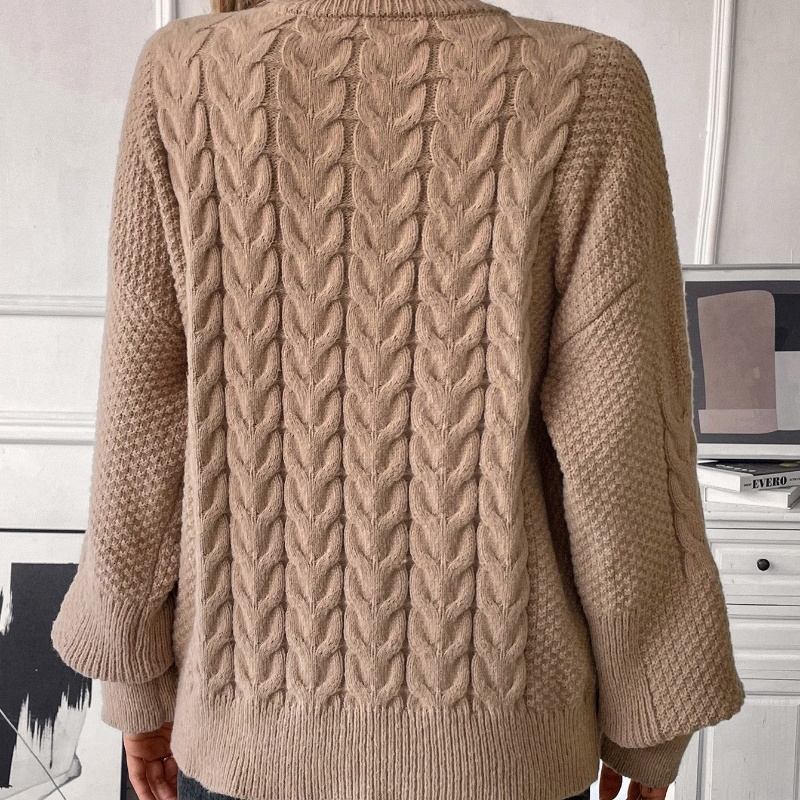 Solid Color Round Neck Sweater Women 2024 Autumn Winter New Loose Comfortable Pullover Female Fashionable Trendy Knitted Tops