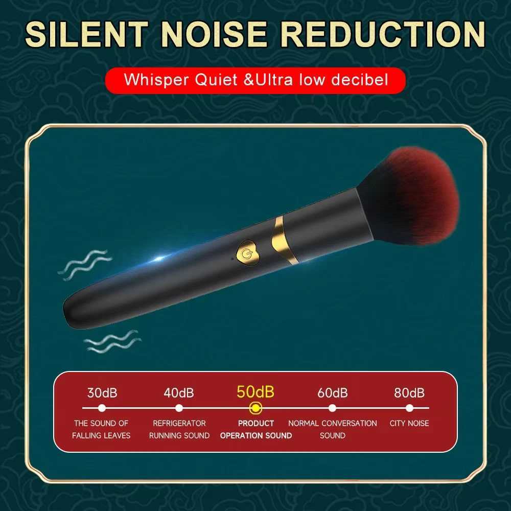 Vibrating Makeup Brush Massager Strong Shock Female Orgasm Clitoral Stimulator 7 Speed AV Wand Vibrator Adult Sex Toys for Women W250117
