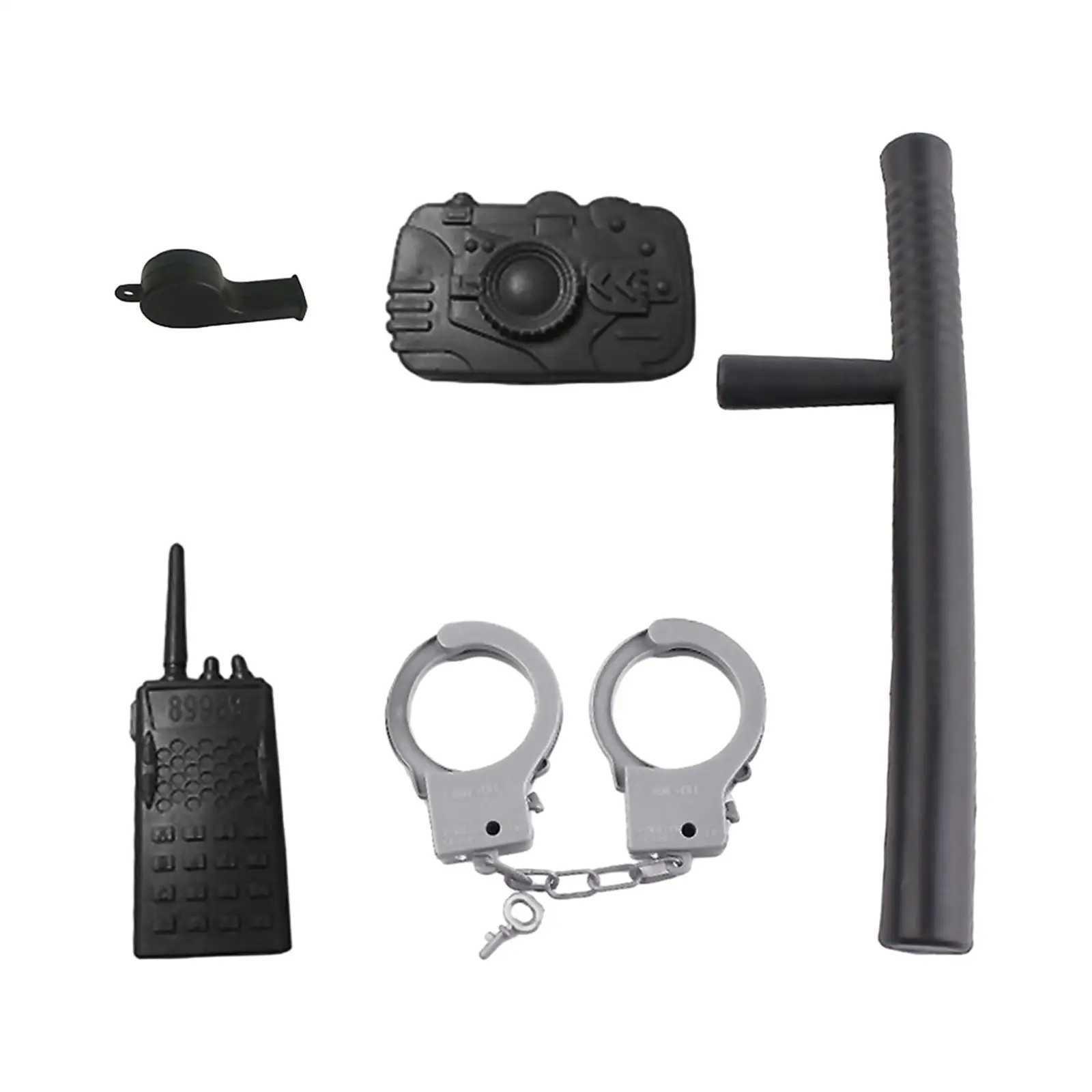 5Pcs Costume Accessory Set Police Cosplay Prop for Stage Performances Fancy Dresses Role Play Carnival Birthday Party Gift W250117