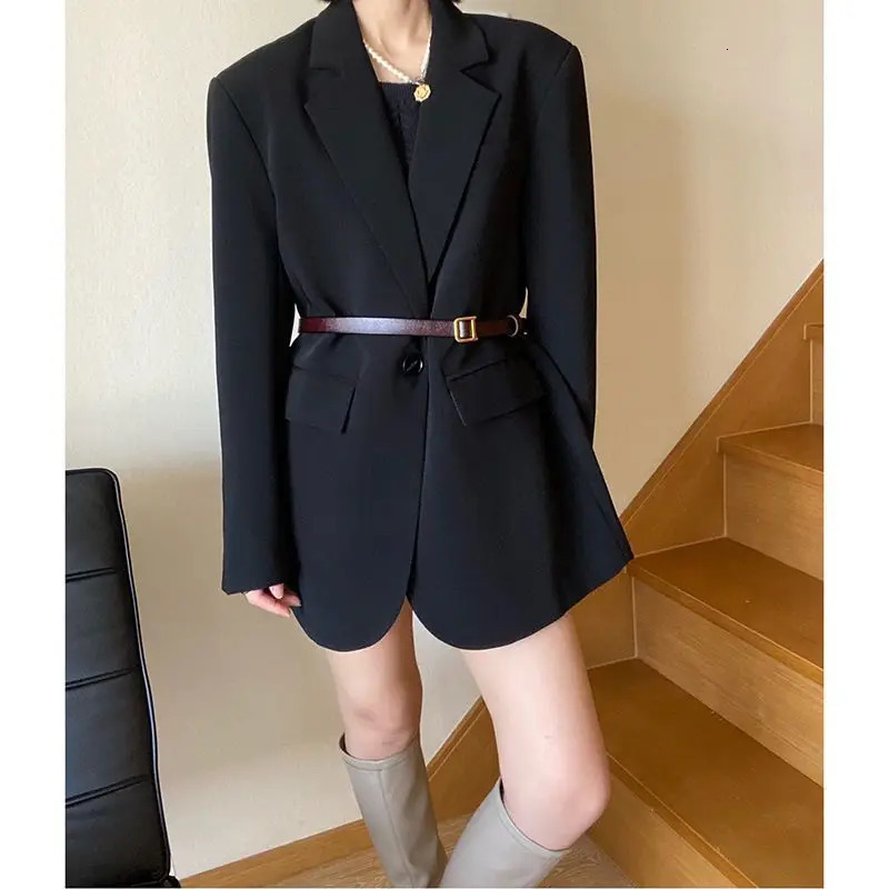 Oversize y Black Blazer Women Spring Autumn Coat Highend Loose Casual Long Sleeve n Suits Chic Mujer 250120