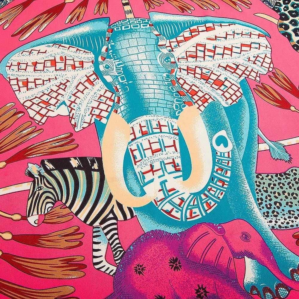 POBING Luxury Brand Twill Silk Scarf Animals Printed Square Scarf New Design Print Kerchief Woman Neck Shl Wrs Fabric W250118