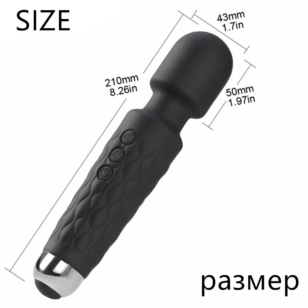 20 Modes Powerful AV Vibrators Rechargeable Magic Wand Massager Clit Massage Female Masturbation Silent Adult Sex Toys for Women 250114