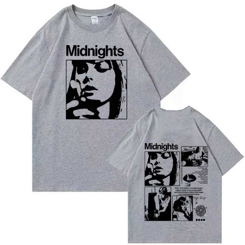 Eras Tour T-shirt Womens Short sleeved Fashion Y2K TShirts for Fans Gift Midnights Harajuku Retro Lazy High quality T-shirt W250117