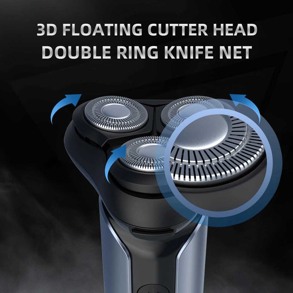 Sejoy Electric Shaver For Men 180 Min Dry Wet Shaving Razor Lpx7 Waterproof Type-C 3d Floating Cutter Head Mens Electric ShaverW250117