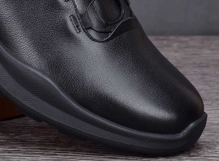 Genuine Leather Shoes Men Rotating Buckle Sneaker Lightweight Running Cowhide Loafers Athletic Jogging Walking Original SportsXJ250118