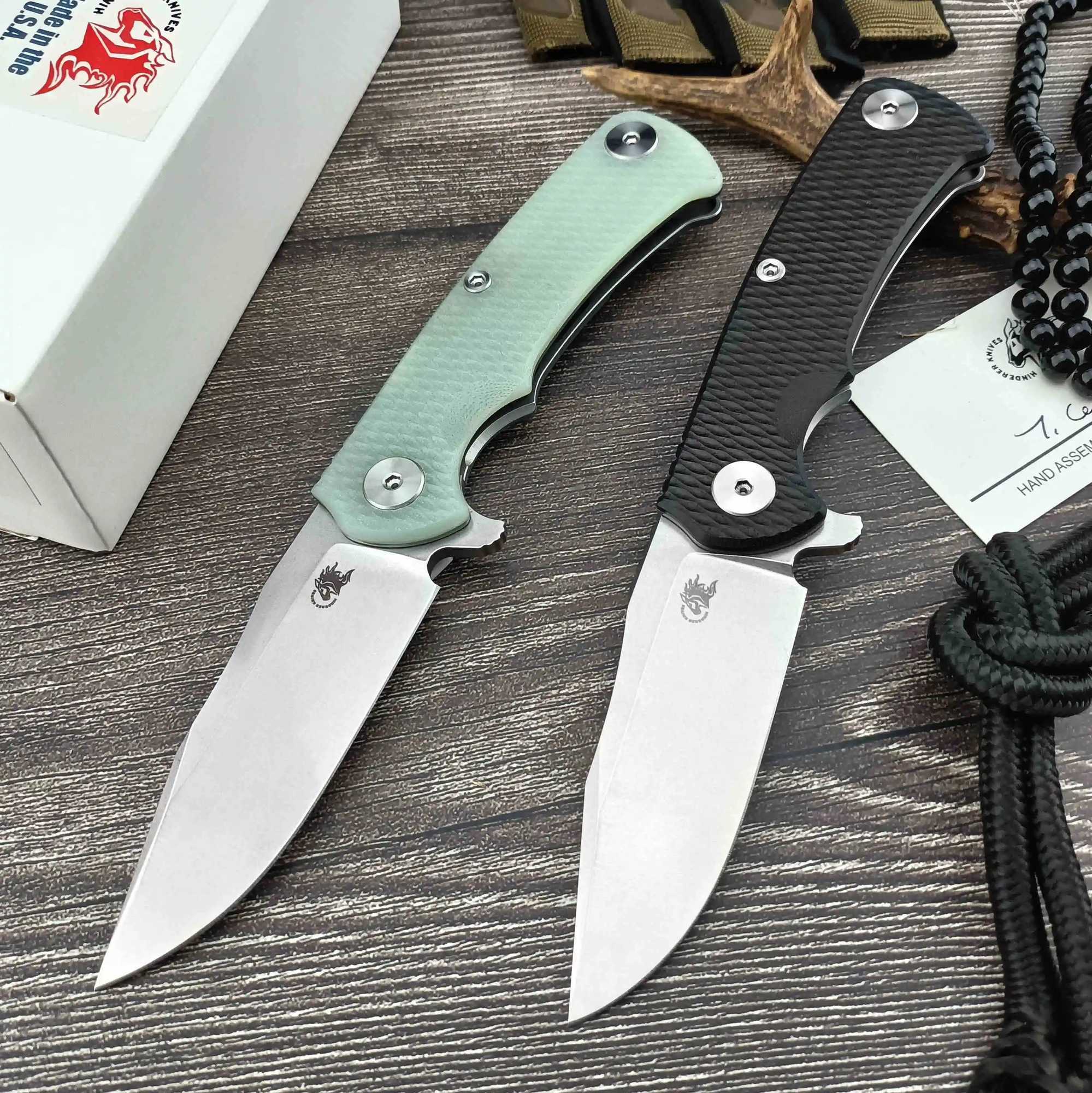 Rick Hinderer XM18 Jackknife D2 blade G10 Hand Outdoor Tactical Hunting self-dense knife EDC cam hiking tool knifeXJ250118