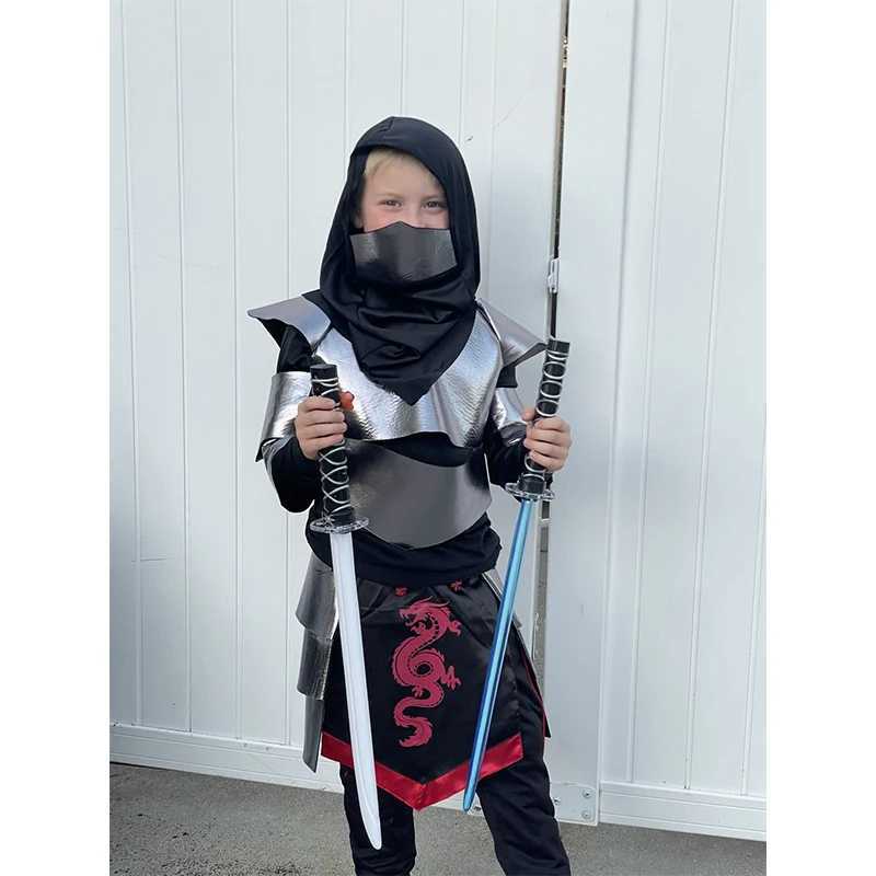 2023 New Arrival Child Dragon Ninja Halloween Cosplay Silver Ninja Costume For Boys W250117