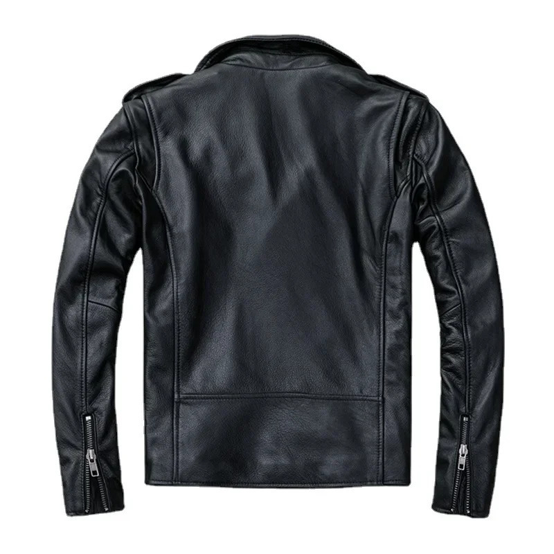 Classical Motorcycle Jackets Men Leather Jacket 100% Natural Cowhide Thick Moto Jacket Winter Biker Clothes Slim Coats M192 250120