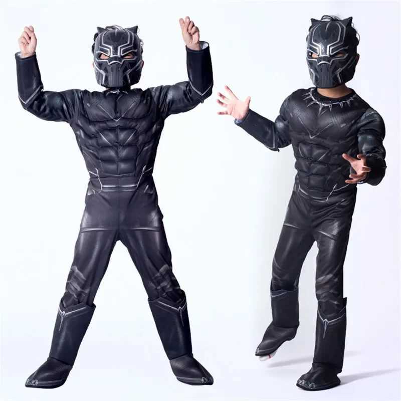 2024 new high quality Halloween party Black Panther Civil War Cosplay Costume Cosplay Suit Superhero Costume for kids W250117