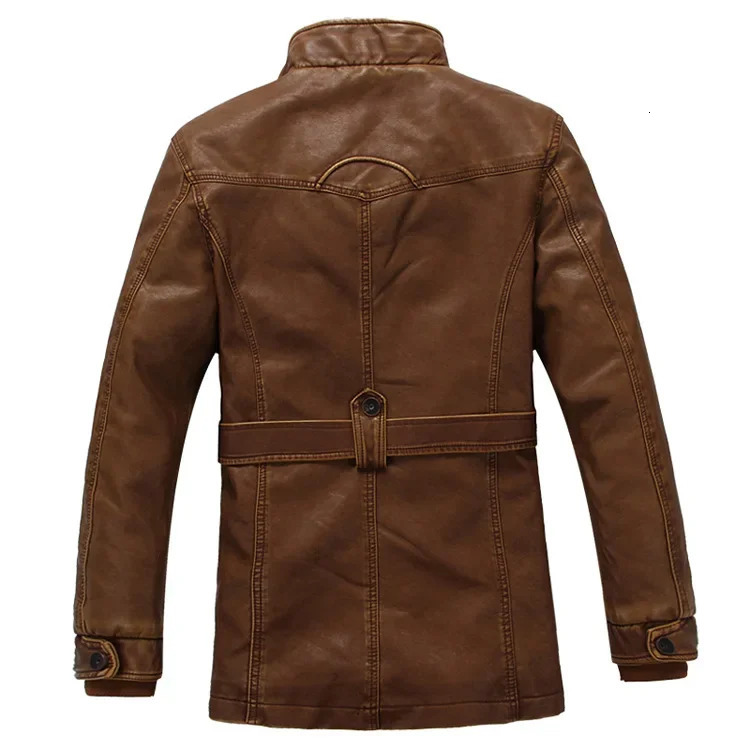 Thick Warm Cashmere Men Outwear Fleece Fur Collar Windbreaker Coats Mens Military Tactical Leather Jackets Long Jacket Men 250120