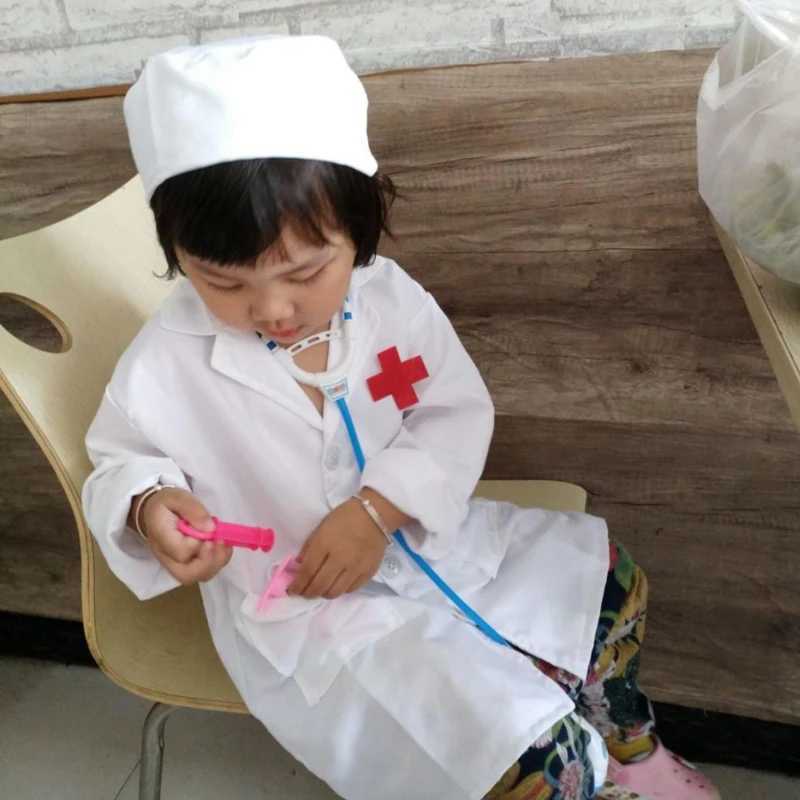 Kids Cosplay Clothes Boys Girls Doctor Nurse Uniforms Fancy toddler Christmas Xmas Role Play Costumes Party Wear doctor dress W250117