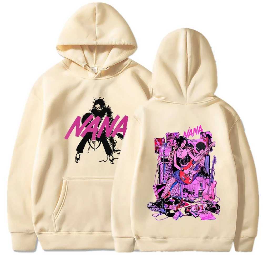 Mens and womens Nana print hoodies long sleeved sweaters retro style Y2K Harajuku aesthetic neutral W250117
