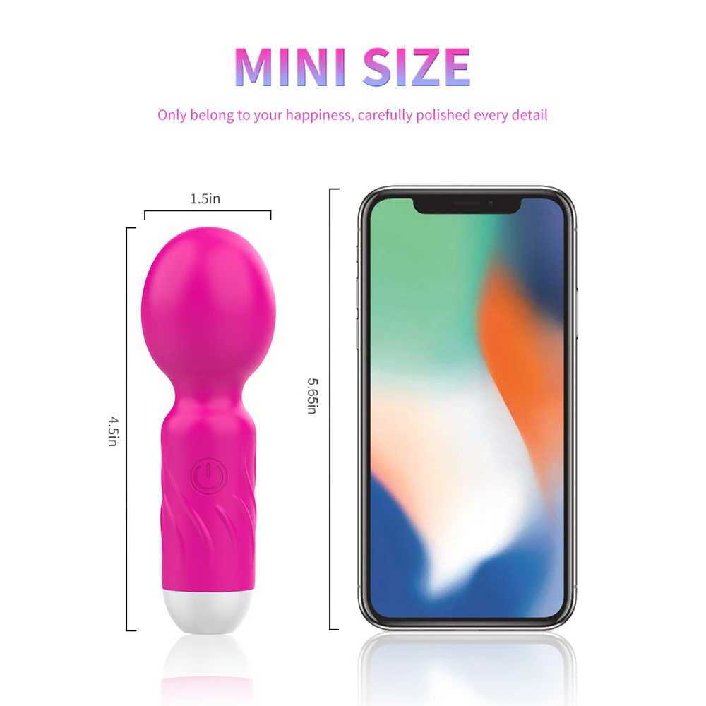 Mini AV Vibrator Magic Wand for Women Clitoris Stimulator USB Rechargeable Portable Silicone Massager Female Sex Toys W250117