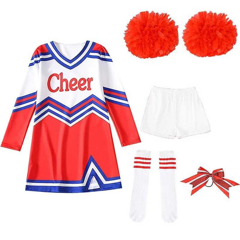 5 pieces/set for childrens competition cheerleading girls boys school team uniforms childrens performance costumes class set children girls school set