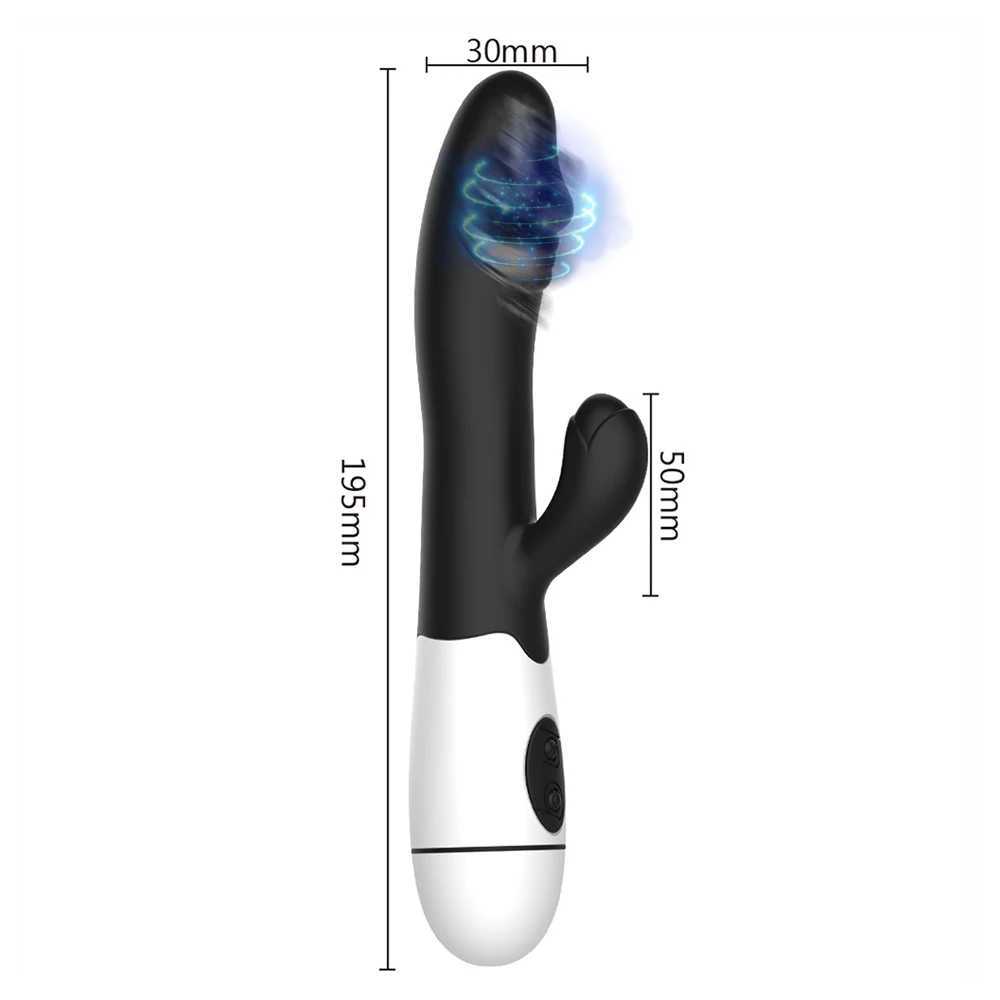 Dual Vibration G Spot Massager Female Masturbator Sex Toys for Woman Dildo Rabbit Vibrator Vaginal Clitoris Stimulator W250117