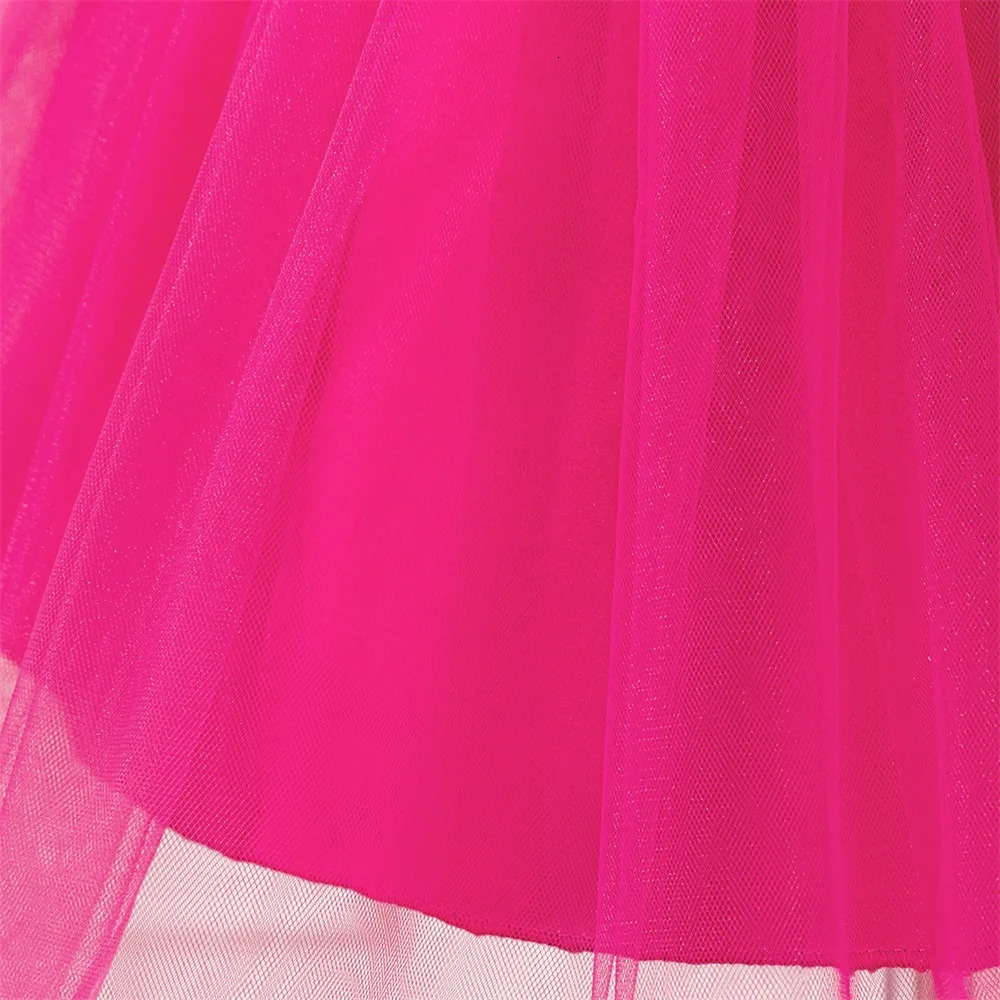 Toddler Girls Sequin Bow Party Dress Kids Lace 1st Birthday Gown Baby Pink Birthday Tutu Dresses Infant Girl Fashion Costume 250115