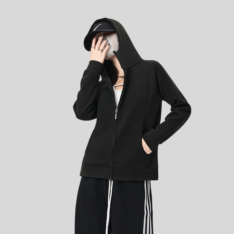 New best-selling spring and autumn Korean thickened sweater jacket women's hooded autumn and winter wear loose casual cardigan women's top