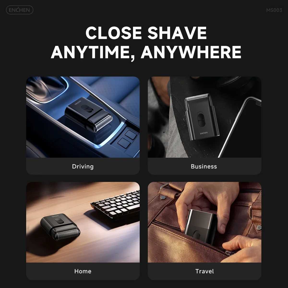 ENCHEN Shaver Professional Pocket Face Shaver Electric Beard Trimmer Portable Mini Shaver Pop-up Trimmer Shaving for Men MS003W250117