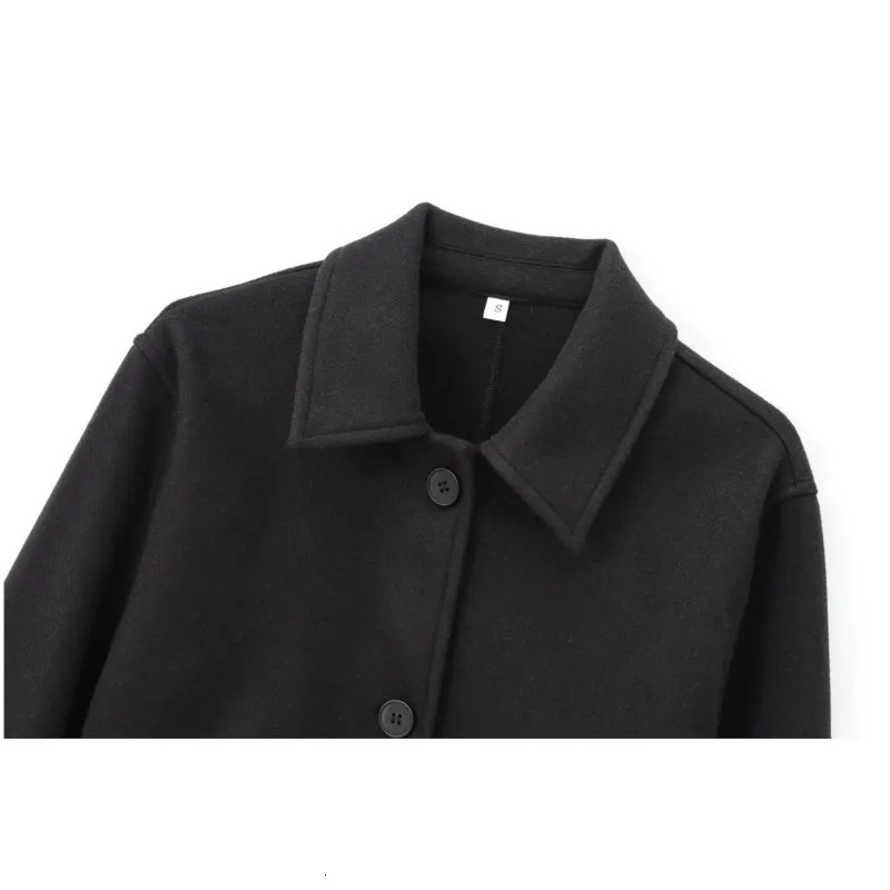 TRAF Soft Women Short Jacket Spring Fashion Pocket Button Decoration Lapel Casual Outdoors Coat Vintage Female Jackets 250113