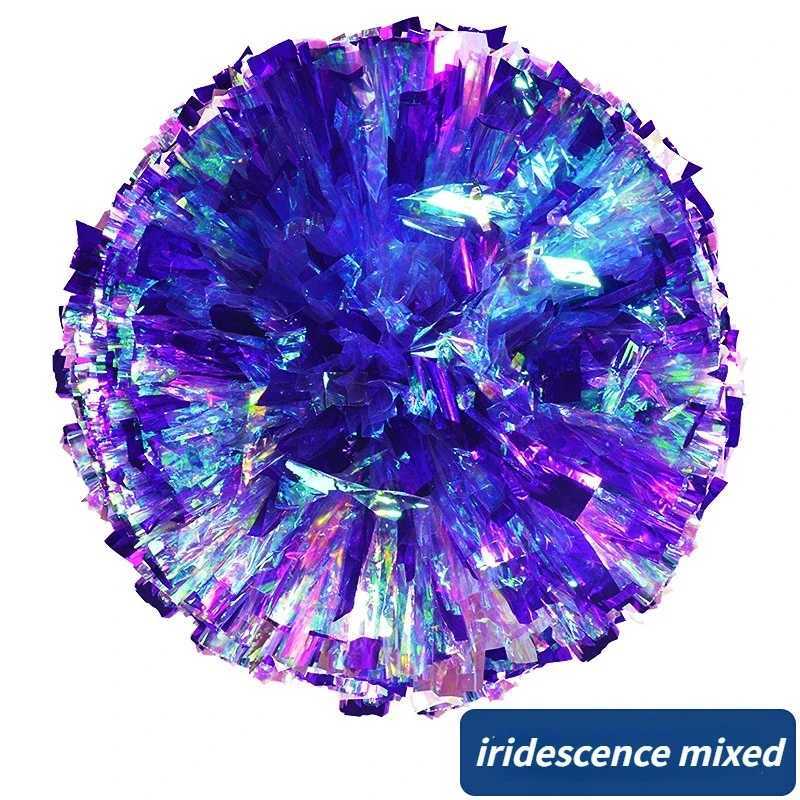Iridescence Sports Match Pom Poms Cheerleading Accessories Birthday Wedding Graduation School Activities Celebration SuppliesW250121