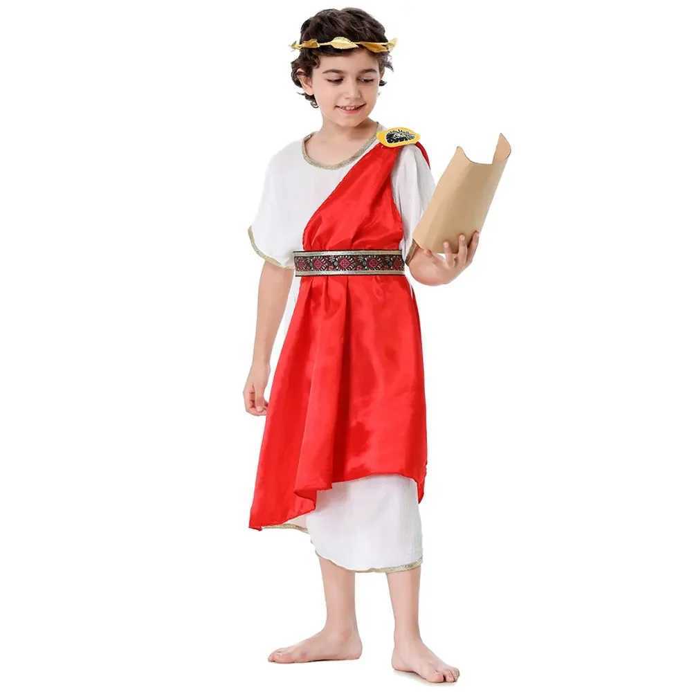 Halloween Children Ancient Greek Goddess Mythology God Zeus Costume Girl Boy Roman Greek Toga Costume Role Playing Roman Costume W250117