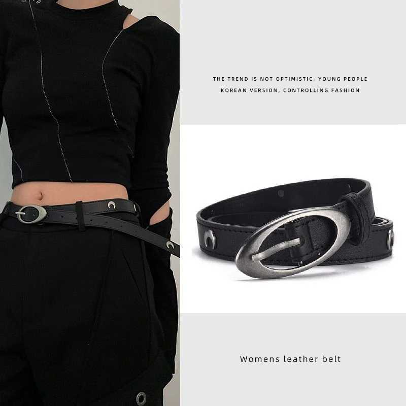 Niche belt female 2023 summer new korean hundred with jeans belt premium sense belt design black W250120
