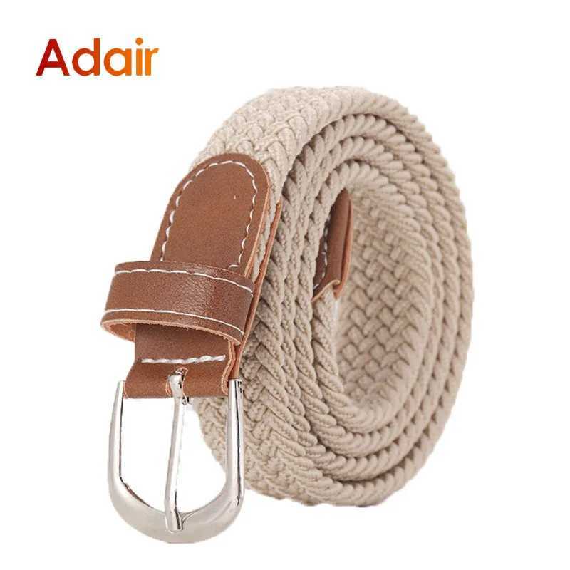 Elastic Belt For Woman Canvas Stretch Belts Solid Color High Quality Webbing Ladies Tactical Fashion Casual Jeans Strap DT050 W250120