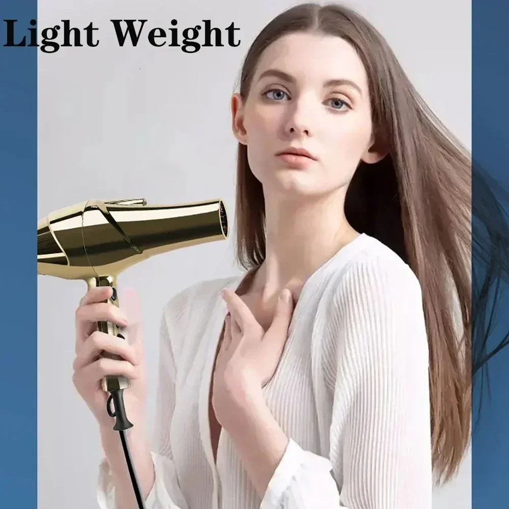 Professional Hair Dryer Negative Ions Blowdryer for Salon High Speeds Strong Winds 2200W Powerful Wind 6 Gears Low Noise Blower 250114