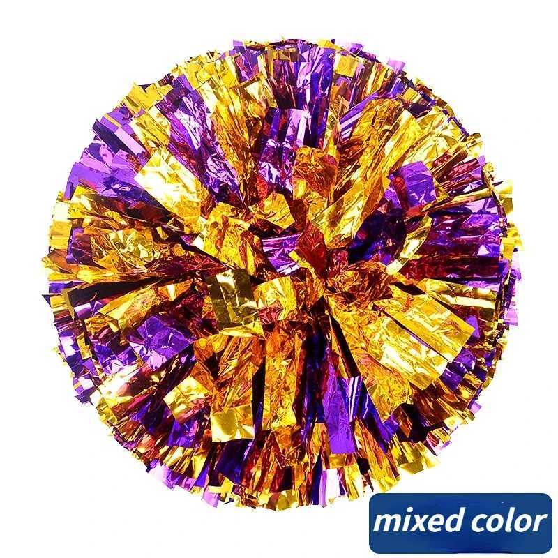 Iridescence Sports Match Pom Poms Cheerleading Accessories Birthday Wedding Graduation School Activities Celebration SuppliesW250121