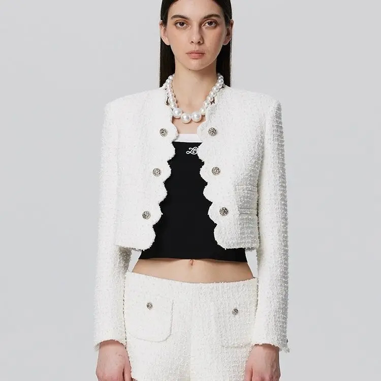 Yellow Jacket Womens Short Coarse Tweed Top 250122