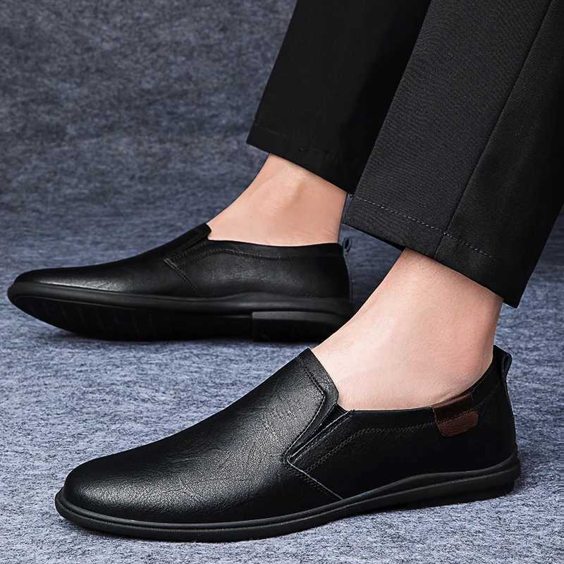 High Quality Designer Shoes Men Slip- Leather Shoes Genuine Leather Casual Shoes Driving Moccasin N-slip Loafers Men FlatsXJ250118