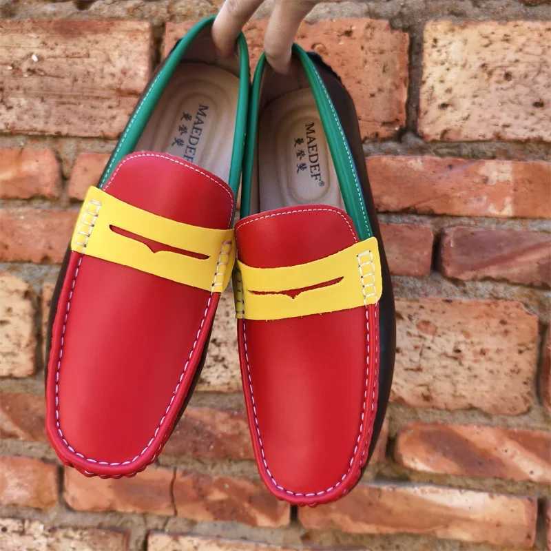 Mens Shoes Casual Luxury Formal Mens Loafers Italian Breathable Boat Shoe Male Flat Casual Driving Shoes Man FootwearXJ250118