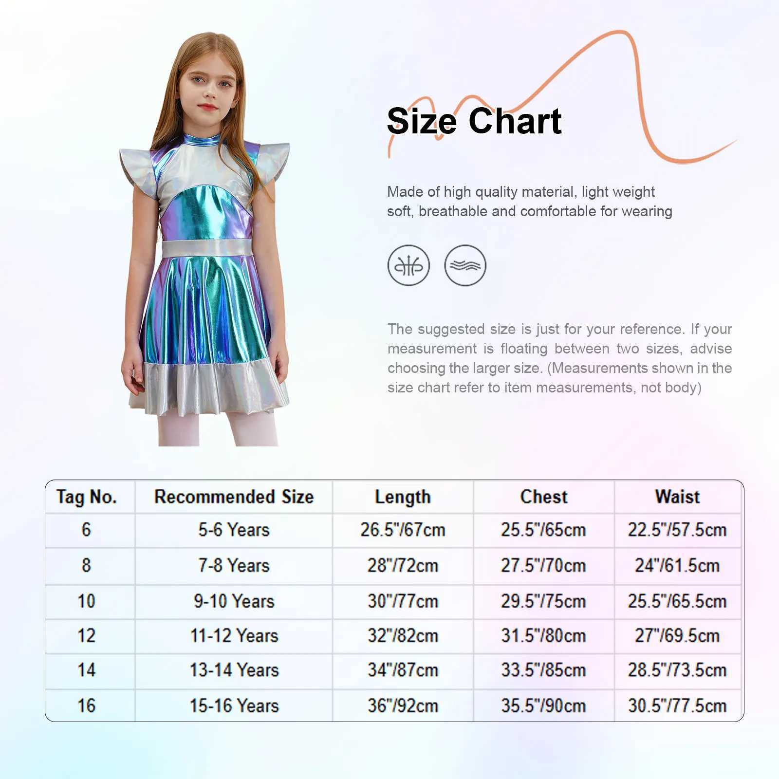 Shining alien girl outdoor space Halloween role-playing costume flyer sleeve gradient line picture Future world party dance dress W250117