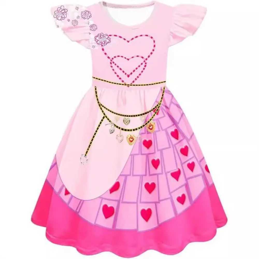 Movie Rise of Red Mal Cosplay Costume Evie Disguise Dress Uniform Suit for Kids Outfit Halloween Carnival Party Clothes Roleplay W250117