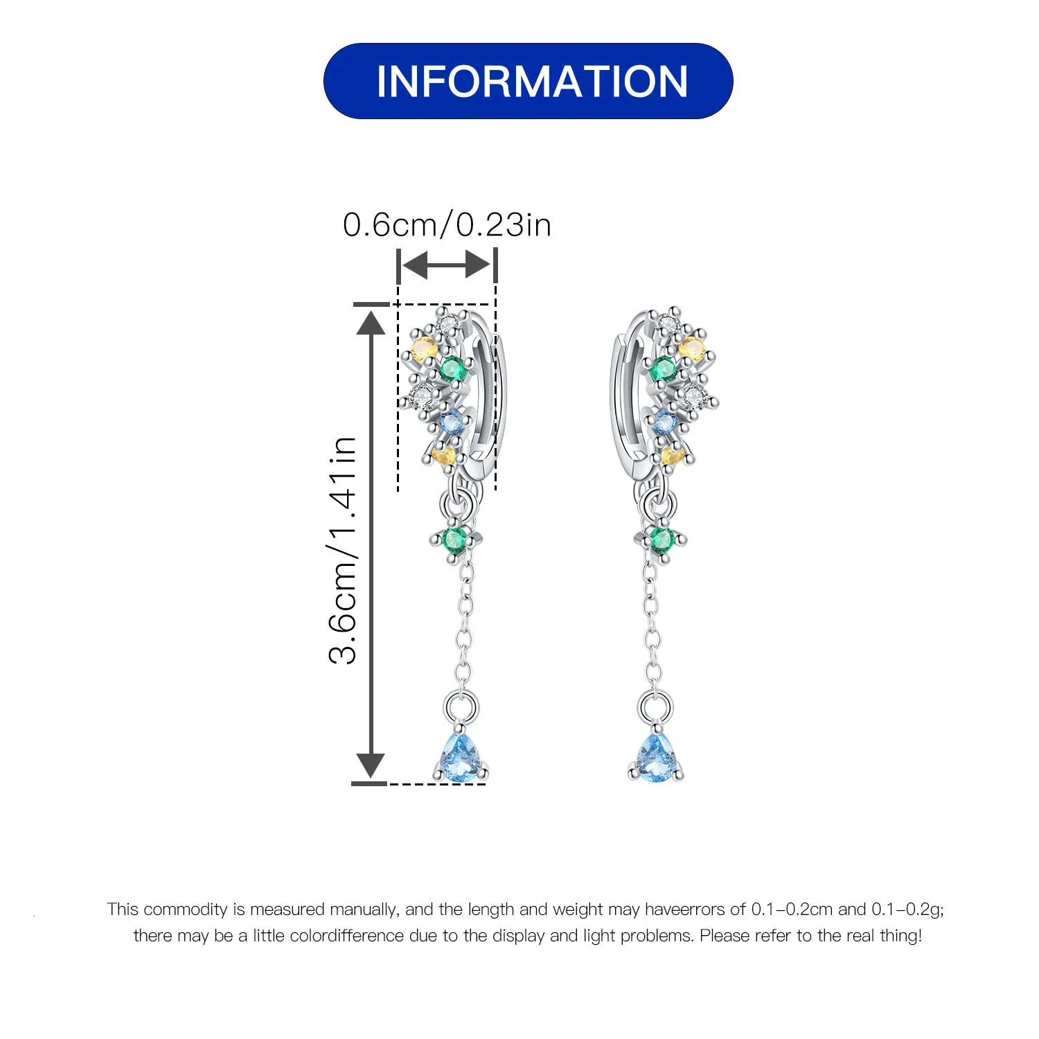 925 Sterling Silver Colorful Irregular Pendant Earrings For Women Womens Tassel Earrings Fashion Jewelry Birthday Fine Gifts 250120
