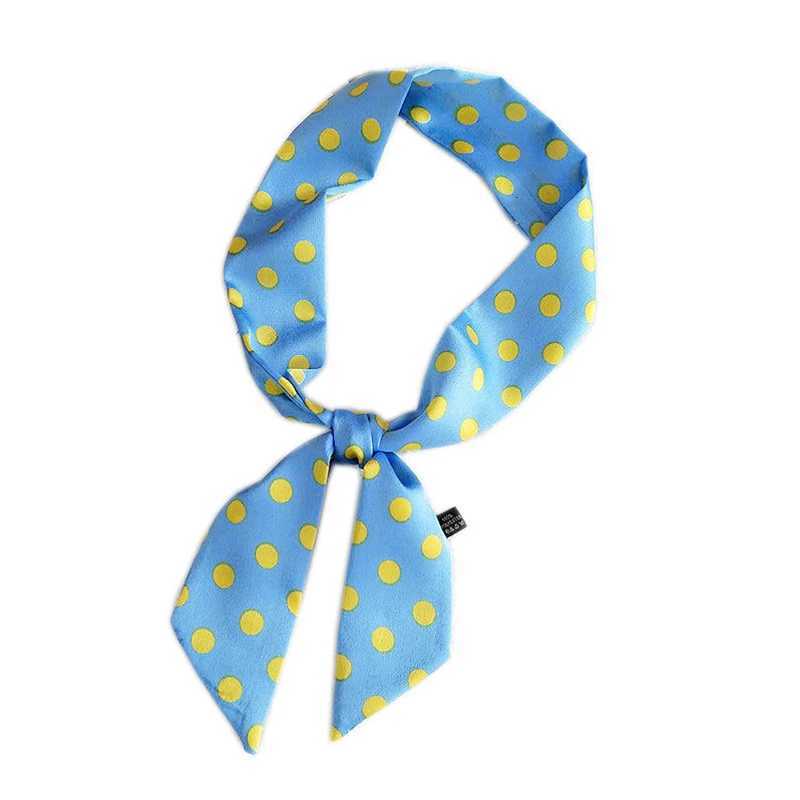 Long and thin hair scarf large and thin neck scarf hair band headband Korean full matching collar fashionable polka dot collar W250118