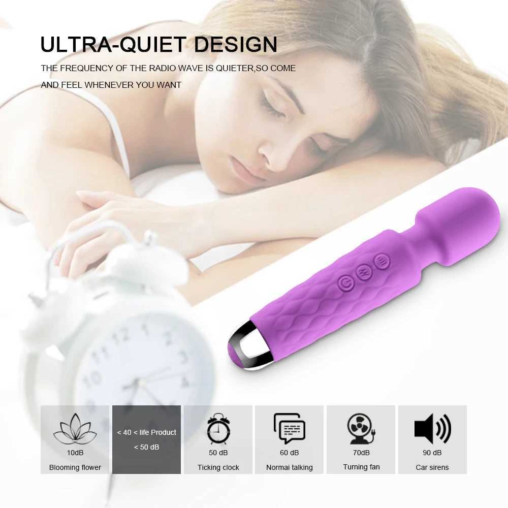 20 Speed Powerful Vibration Av Magic Wand Vibrator Clitoral Stimulation Massage Masturbator Dildo Vibrator Adult Sex Toys W250117