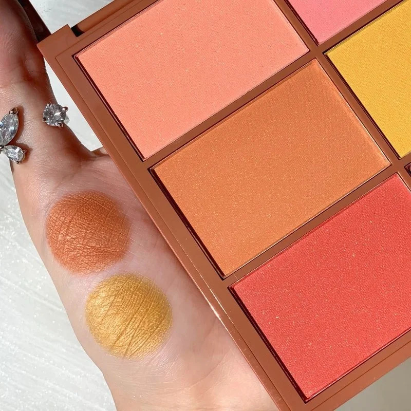 6 Colors Matte Blush Palette Cute Sunburn Makeup Palette Peach Pumpkin Color Lasting Nature Water Proof Quality Female Cosmetic 250121