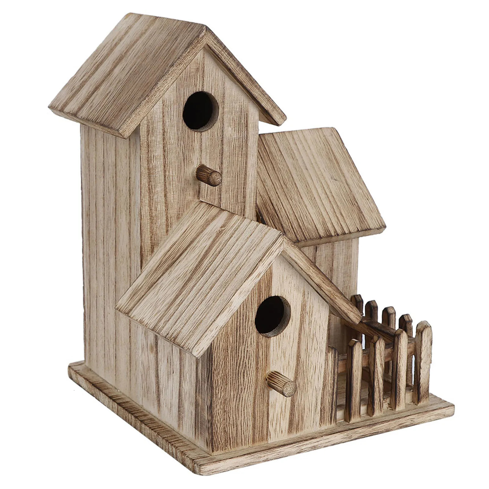 Wooden Birdhouse Small Outdoor Garden Bird Nesting Box Bird House Pet Supplies Decoration for Birds Swallows Parrots 250121