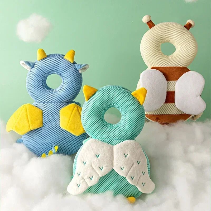 1-3T Toddler Baby Head Protector Safety Pad Cushion Back Prevent Injured Angel Bee Cartoon Security Pillows Protective Headgear 250117