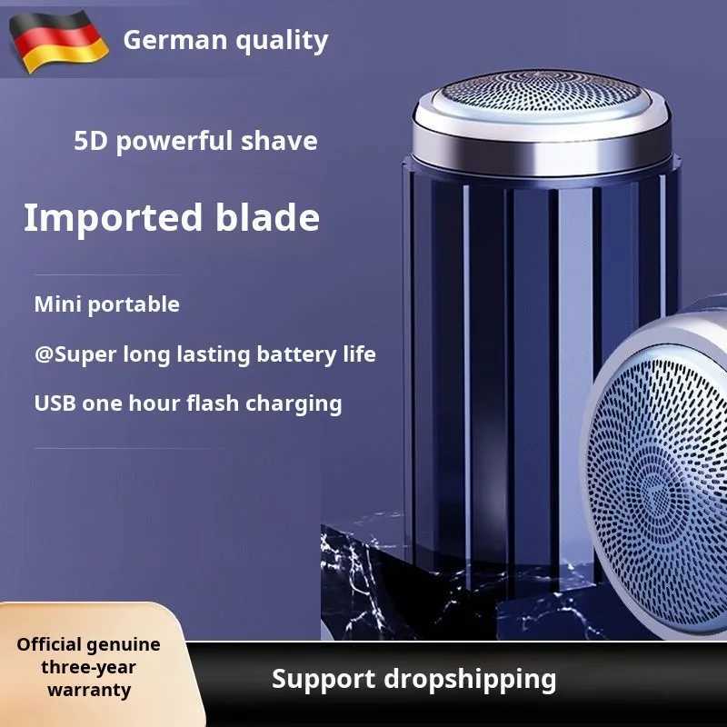 Mens Intelligent Portable 3D Veneer Electric Shaver TYPE-C Charging IPX7 Waterproof Wet Dry Dual-use ShaverW250117