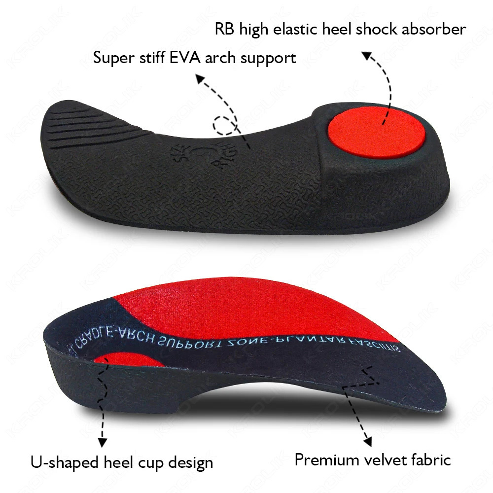 High Arch Supports Shoe Sole EVA Sport Orthopedic Insoles For Men Women Plantar Fasciitis Flat Feet Pain Relief Shoe Cushion Pad 250120