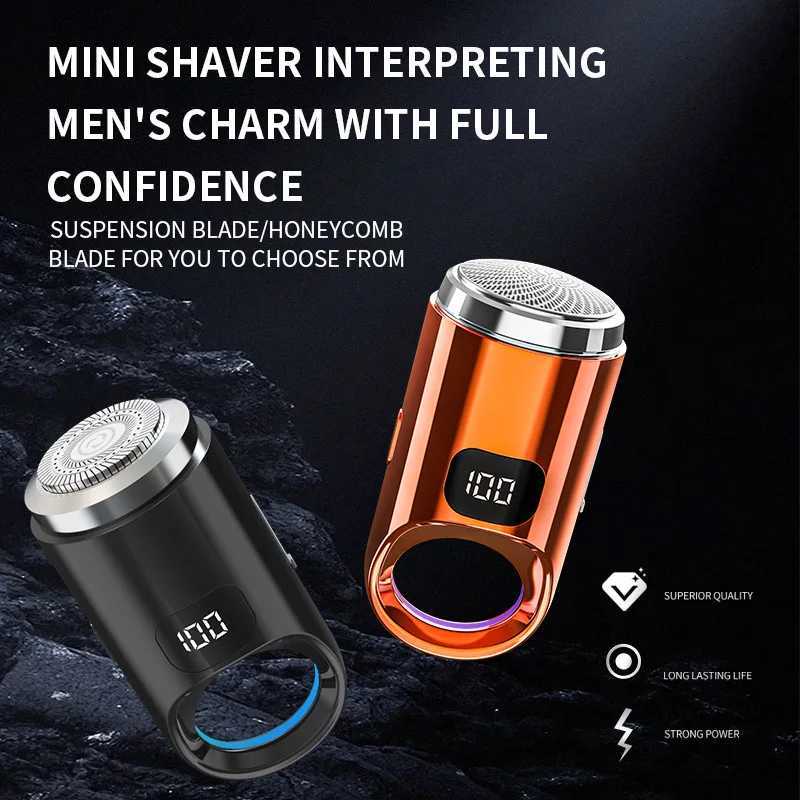 Electric Razor for Men Rechargeable Mini Shaver Wet-Dry Beard Body Hair Trimmer Portable Mens Electric Shaver Pocket RazorW250117