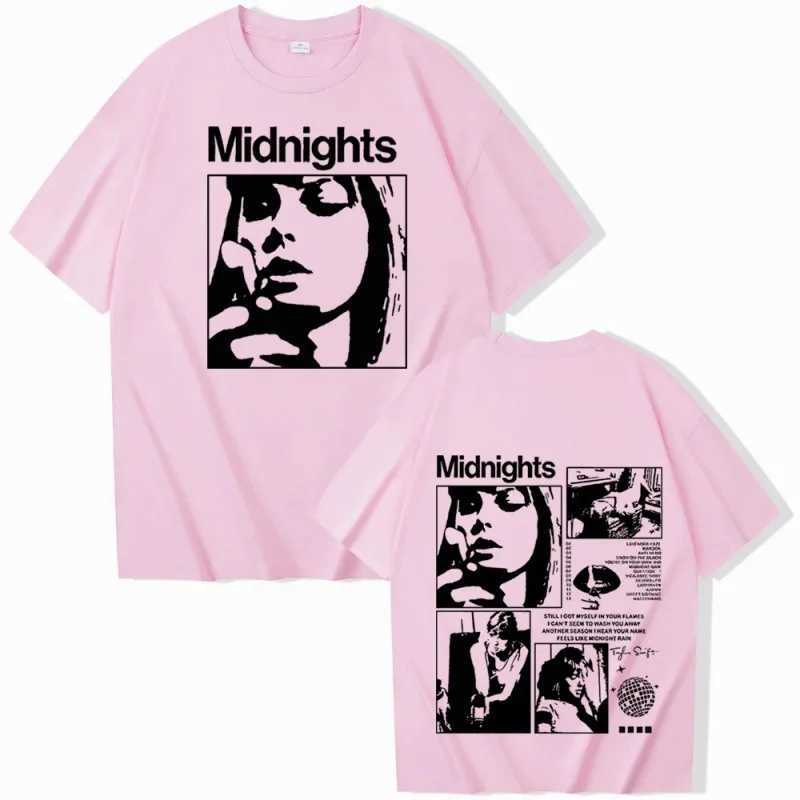Eras Tour T-shirt Womens Short sleeved Fashion Y2K TShirts for Fans Gift Midnights Harajuku Retro Lazy High quality T-shirt W250117